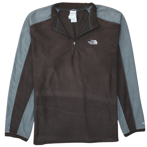 The North Face Men’s Brown Fleece 1/4 Zip Pullover Sweatshirt M