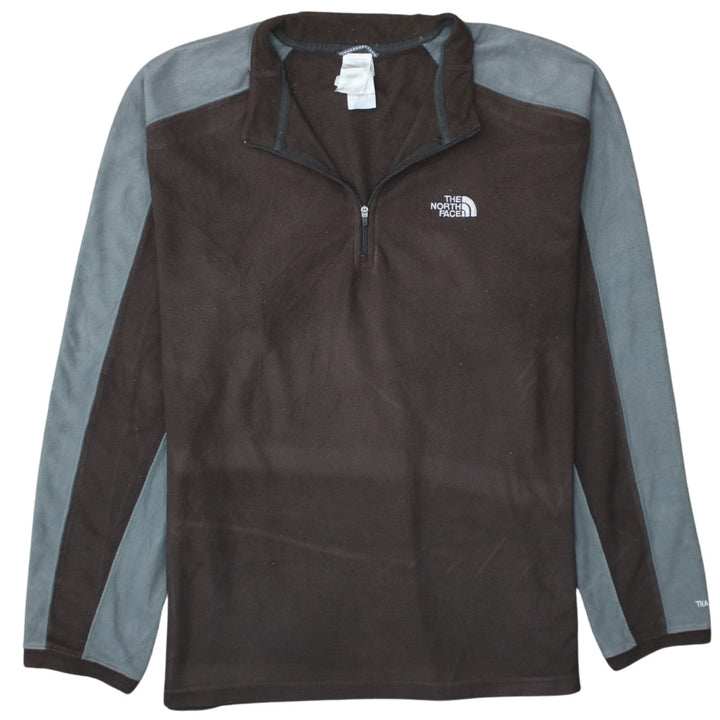 The North Face Men’s Brown Fleece 1/4 Zip Pullover Sweatshirt M