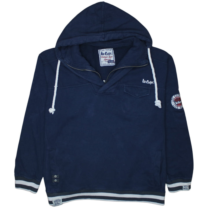 Lee Cooper Men's Blue XL Pullover Hoodie Vintage Style