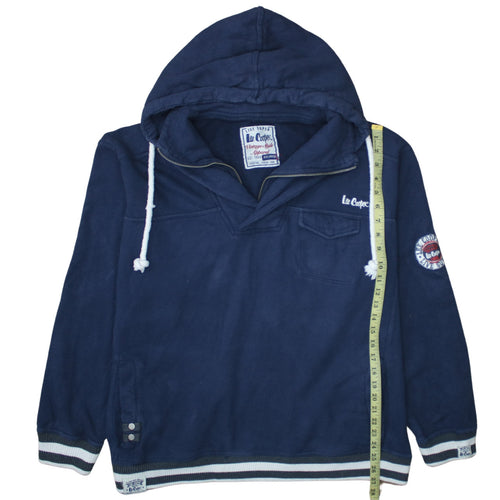 Lee Cooper Men's Blue XL Pullover Hoodie Vintage Style