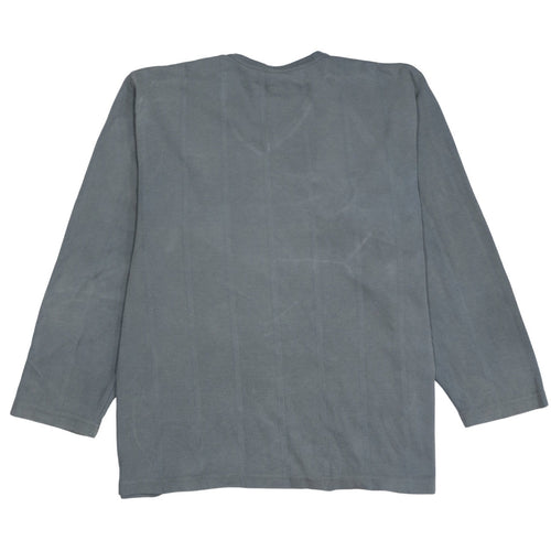 Adidas Men's Grey V-Neck Long Sleeve Pullover Sweatshirt M