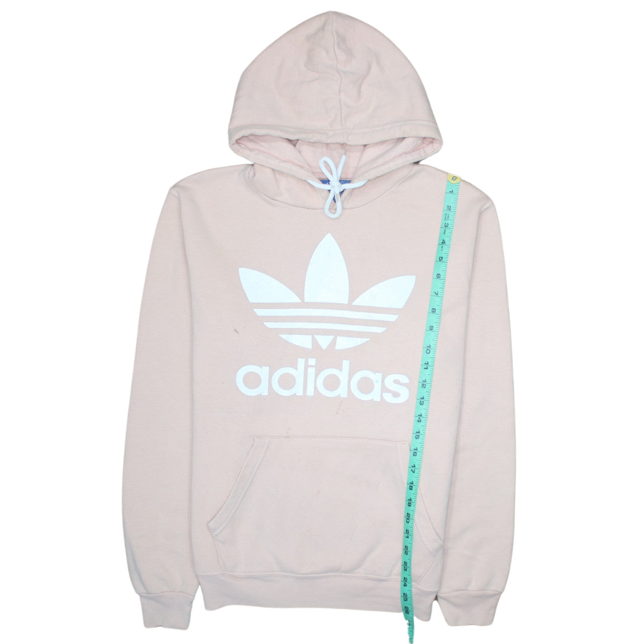 Adidas Men's Pink Pullover Hoodie Size M Graphic Logo Sweatshirt