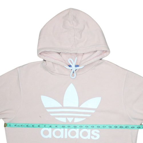 Adidas Men's Pink Pullover Hoodie Size M Graphic Logo Sweatshirt