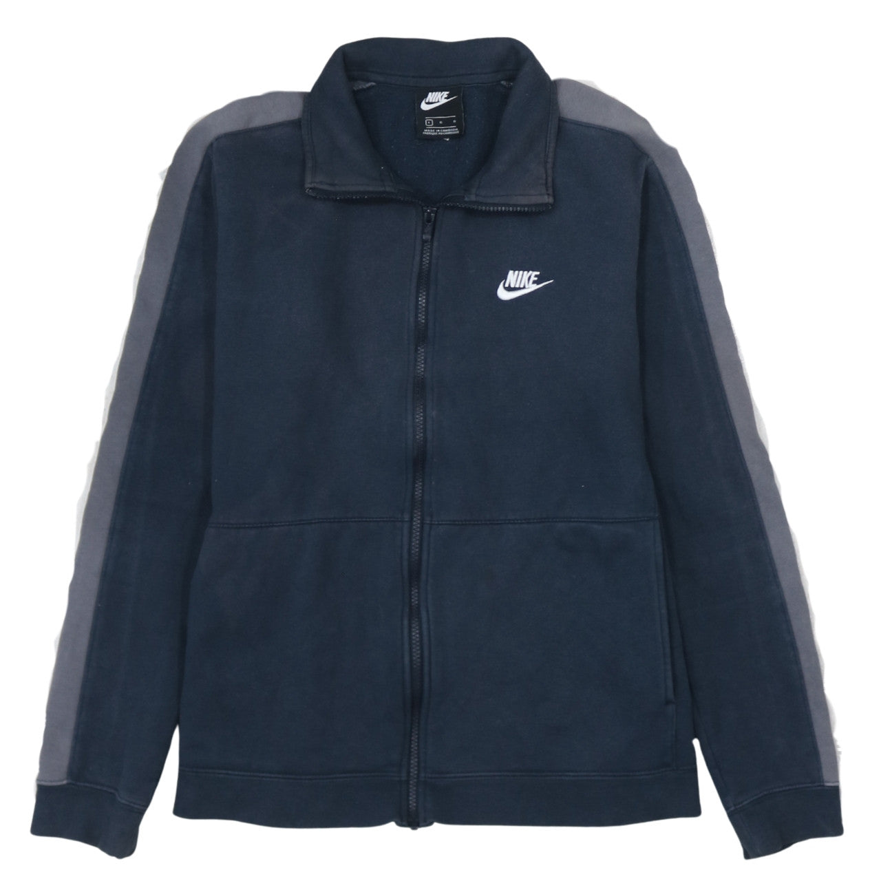 Nike Men's Blue Track Jacket L Full Zip Fleece Athletic Sportswear