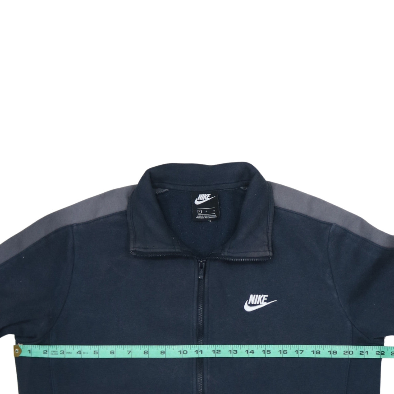 Nike Men's Blue Track Jacket L Full Zip Fleece Athletic Sportswear