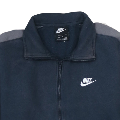 Nike Men's Blue Track Jacket L Full Zip Fleece Athletic Sportswear