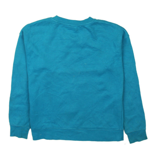 Disney Women Blue Stitch Sweatshirt 2XS Pullover Crew Neck Casual