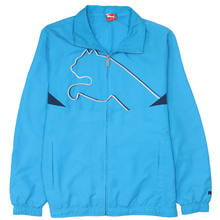 Puma Mens Blue Polyester Windbreaker Jacket L Sports Casual