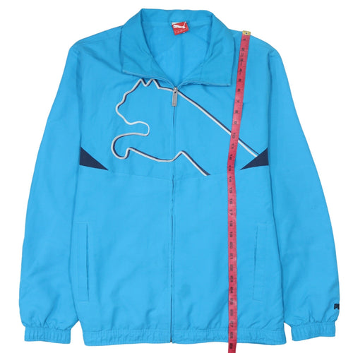 Puma Mens Blue Polyester Windbreaker Jacket L Sports Casual