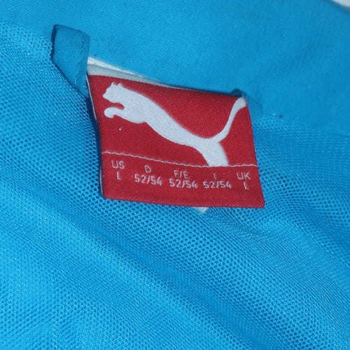 Puma Mens Blue Polyester Windbreaker Jacket L Sports Casual
