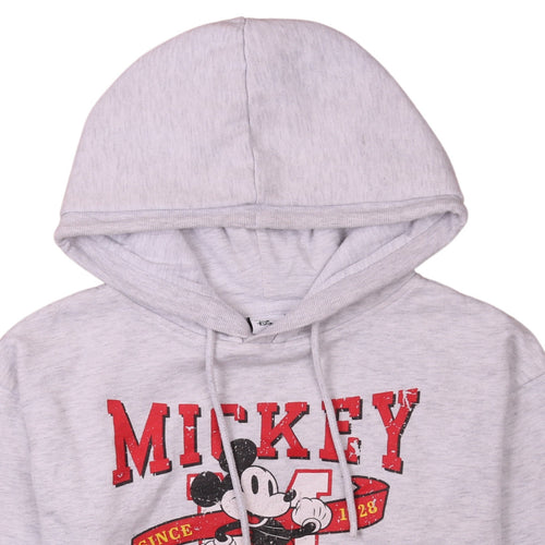 Disney Women’s Grey Mickey Mouse Pullover Hoodie XS