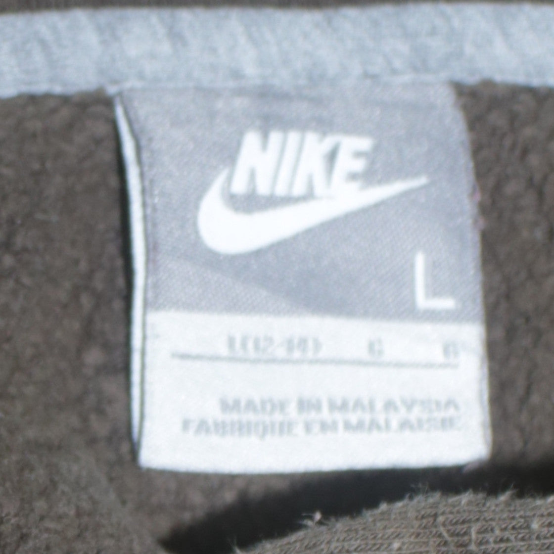 Nike Womens Green Full Zip Hoodie L Fleece Cotton Blend Casual