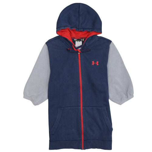 Under Armour Men Blue Full Zip Hoodie S Sports Training Fleece