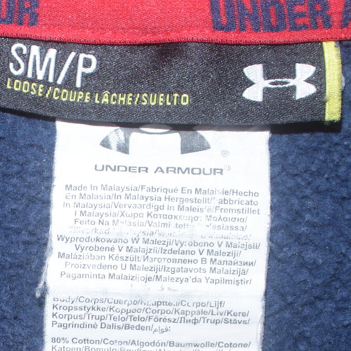 Under Armour Men Blue Full Zip Hoodie S Sports Training Fleece