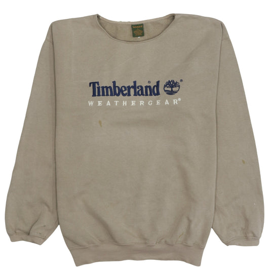 Timberland Mens Beige L Pullover Sweatshirt Outdoor Crew Neck
