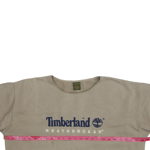Timberland Mens Beige L Pullover Sweatshirt Outdoor Crew Neck