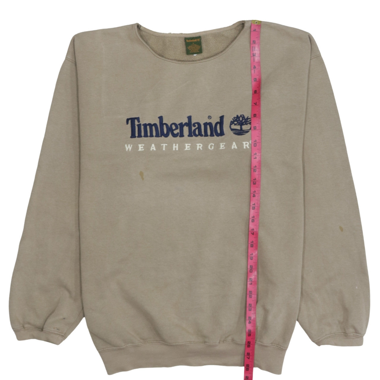 Timberland Mens Beige L Pullover Sweatshirt Outdoor Crew Neck
