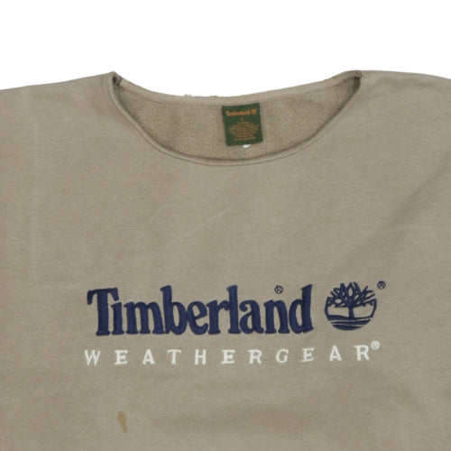 Timberland Mens Beige L Pullover Sweatshirt Outdoor Crew Neck