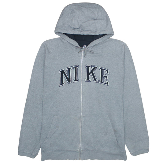 Nike Mens Grey Full Zip Hoodie Size L Sportswear Sweatshirt