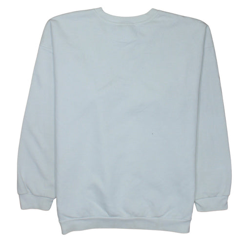 Adidas Women White Crew Neck Pullover Sweatshirt Size 14