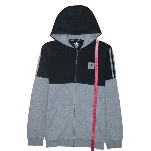 Adidas Men's Grey Full Zip Hoodie L Sports Casual Sweatshirt