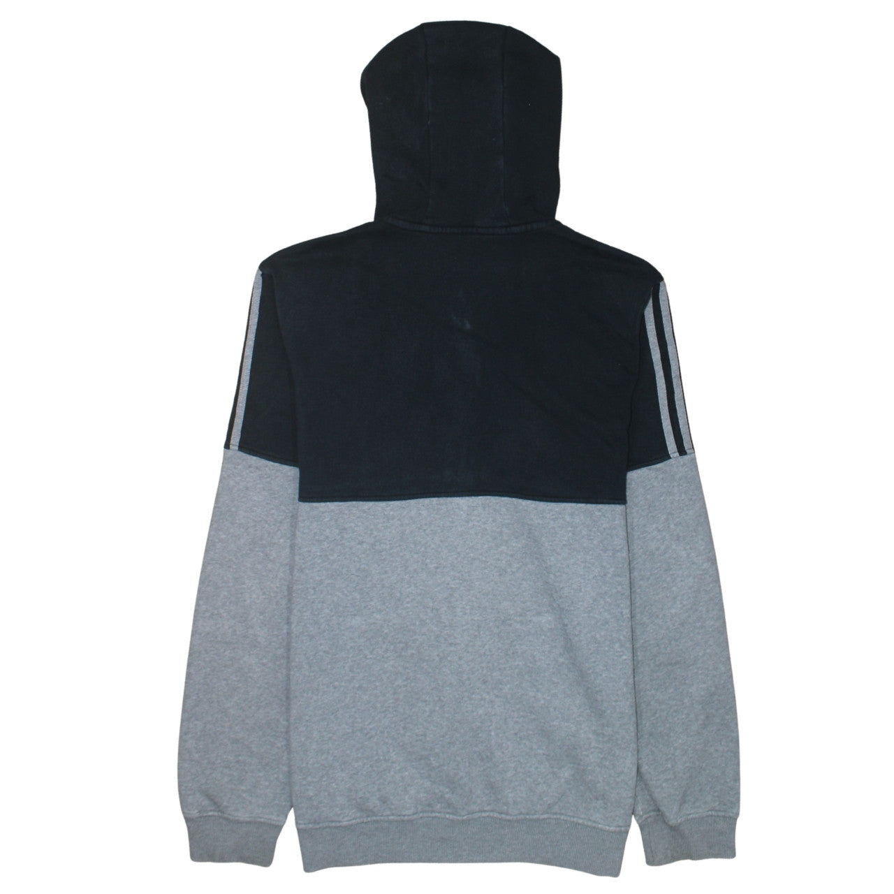 Adidas Men's Grey Full Zip Hoodie L Sports Casual Sweatshirt