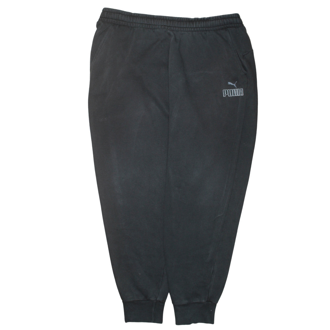 Puma Men's Black 2XL Jogger Sweatpants Fleece Tapered Fit Activewear