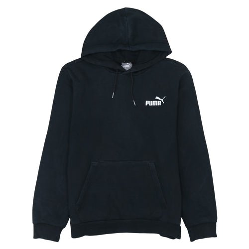 Puma Men's Black Pullover Hoodie Size S Logo Fleece Sweatshirt