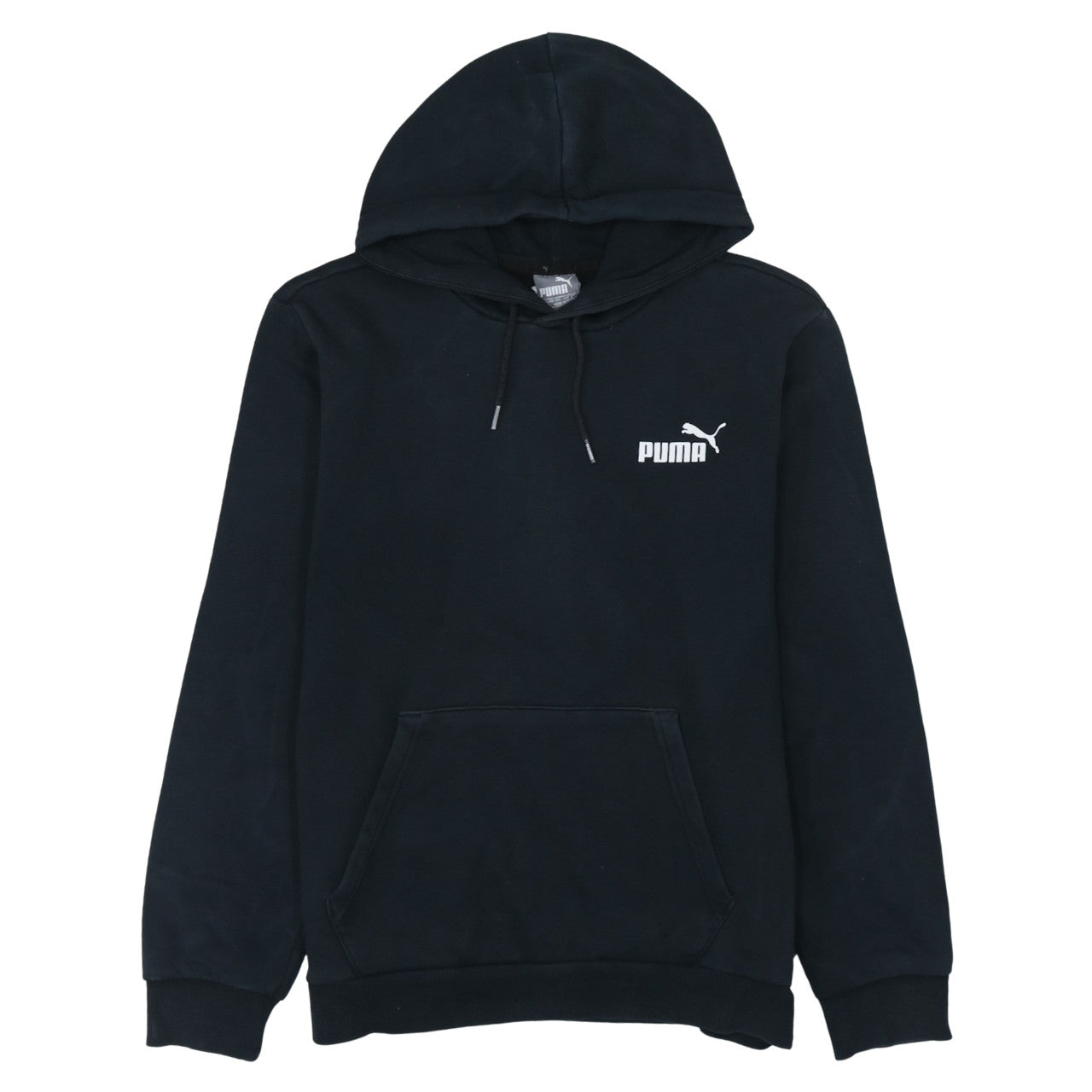 Puma Men's Black Pullover Hoodie Size S Logo Fleece Sweatshirt