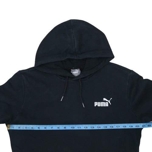 Puma Men's Black Pullover Hoodie Size S Logo Fleece Sweatshirt