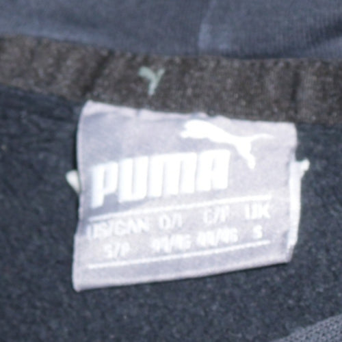 Puma Men's Black Pullover Hoodie Size S Logo Fleece Sweatshirt
