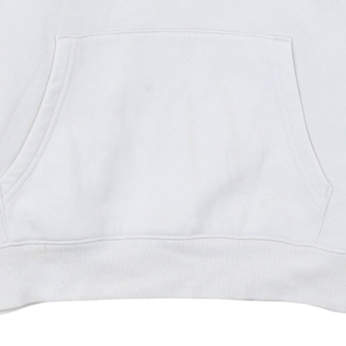 Tommy Jeans Men's White Pullover Hoodie Size S Logo Cotton Blend