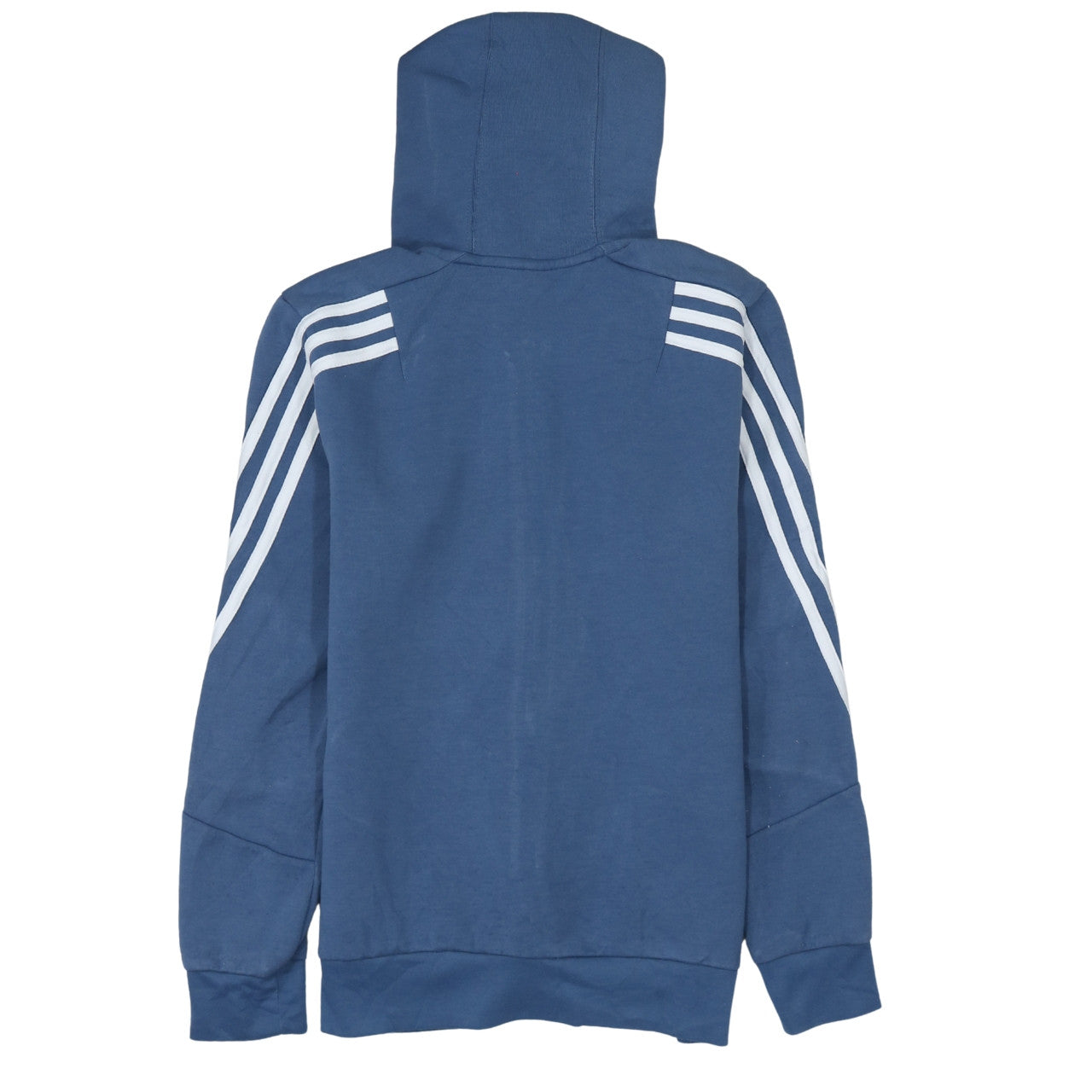 Adidas Boys Blue Full Zip Hoodie 13-14 Years Sportswear Fleece