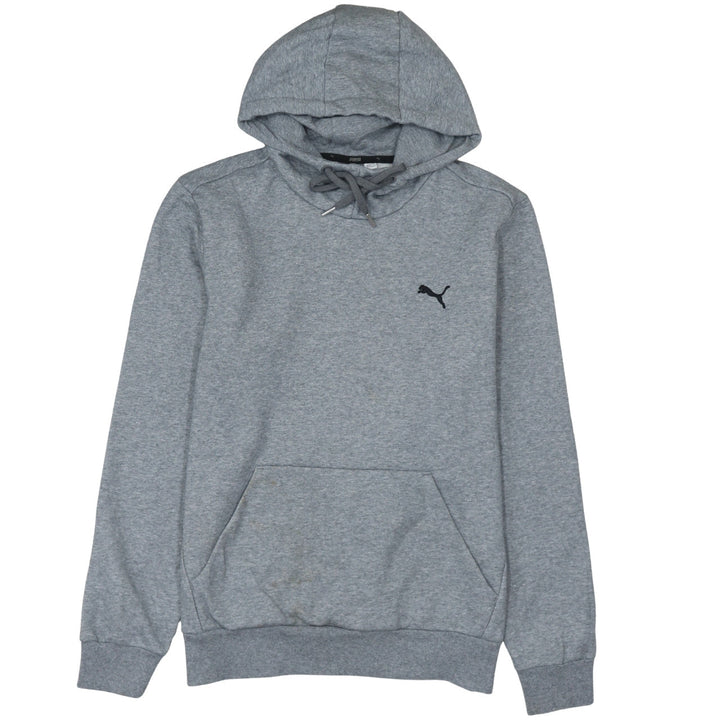 Puma Men’s Grey Pullover Hoodie Small Regular Fit Fleece Sweatshirt
