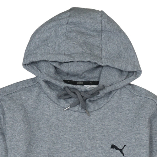 Puma Men’s Grey Pullover Hoodie Small Regular Fit Fleece Sweatshirt