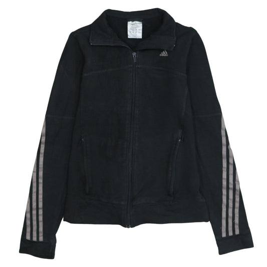 Adidas Mens Black Full Zip Fleece Sweatshirt Size L Sportswear