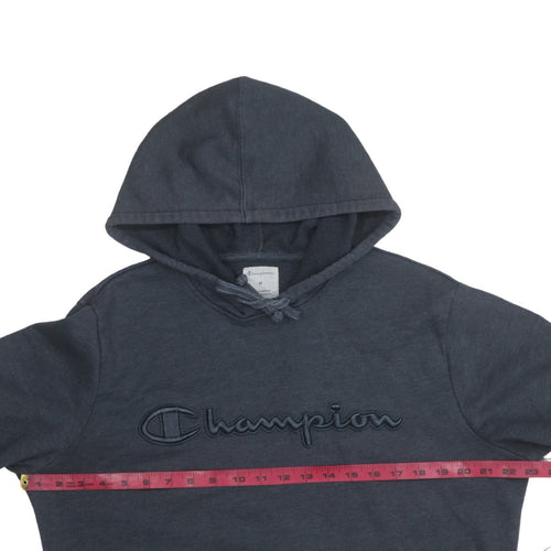 Champion Men's Blue Pullover Hoodie Medium Embroidered Logo