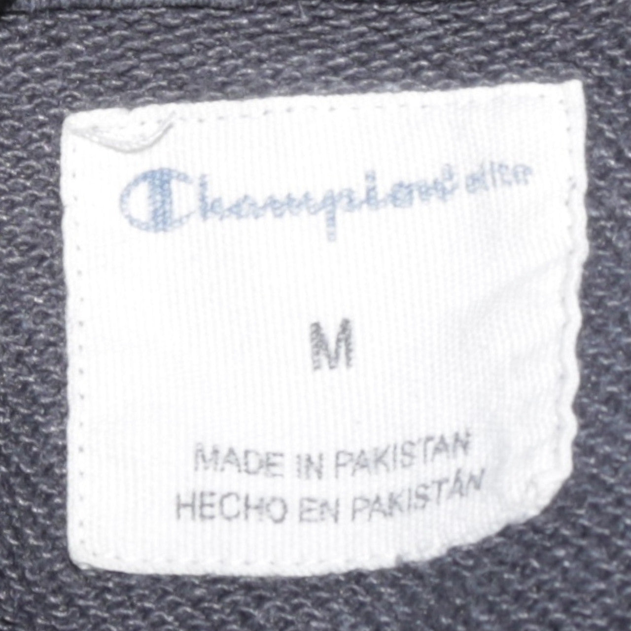 Champion Men's Blue Pullover Hoodie Medium Embroidered Logo