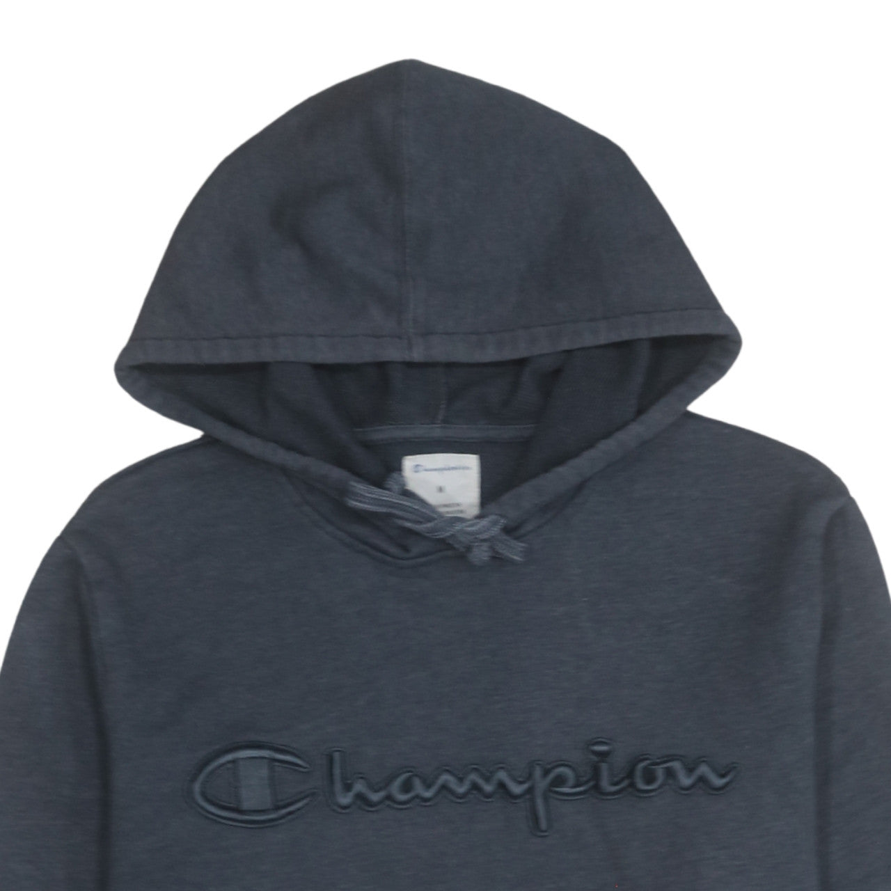 Champion Men's Blue Pullover Hoodie Medium Embroidered Logo