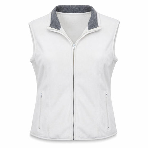 GAP Women’s White Fleece Bodywarmer Gilet XL Zip Pockets Casual