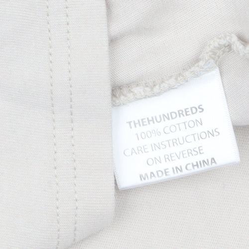 The Hundreds Men's Green Purple Beige Colourblock Cotton Long Sleeve S