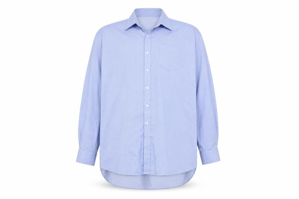 Brook Taverner Men's Blue Striped Non-Iron Cotton Button-Up Shirt Size 20