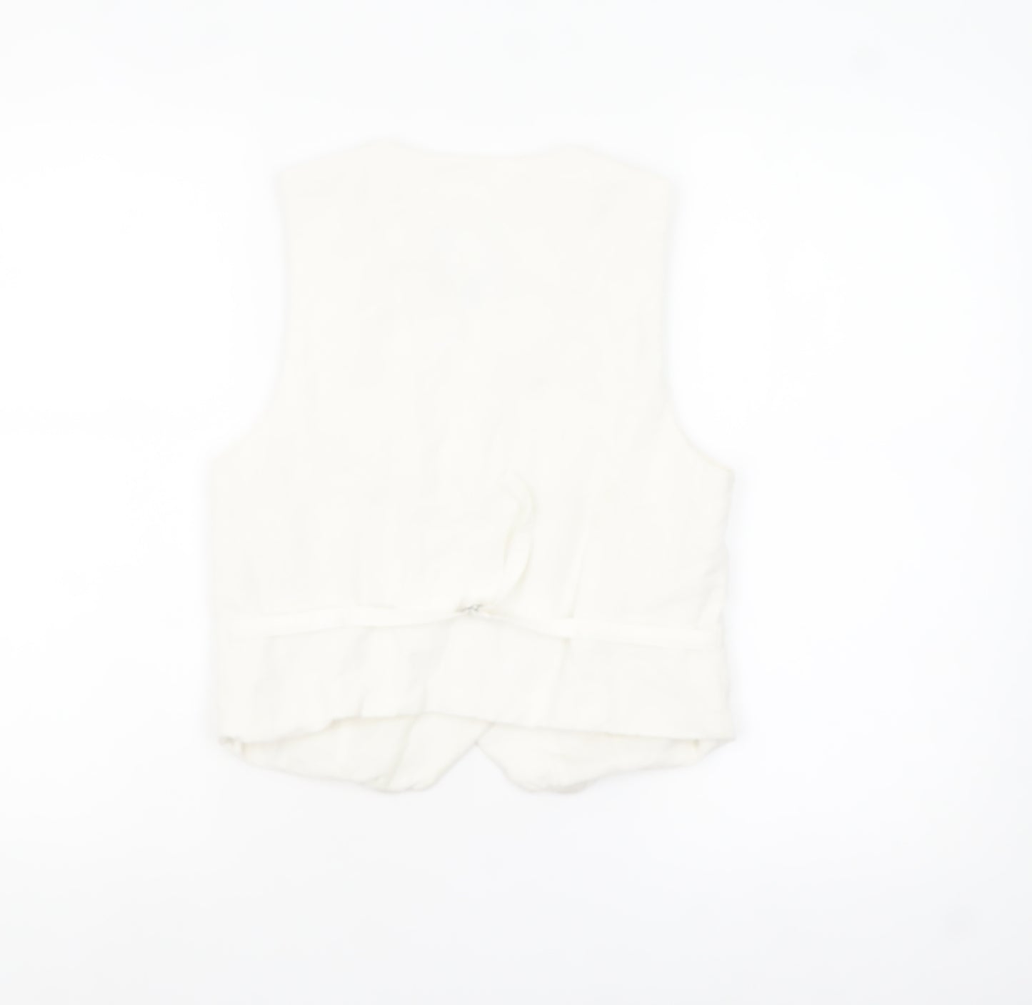 Zara Women’s Ivory Linen Blend Tuxedo Waistcoat XS