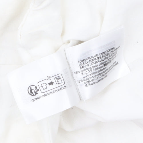 Zara Women’s Ivory Linen Blend Tuxedo Waistcoat XS