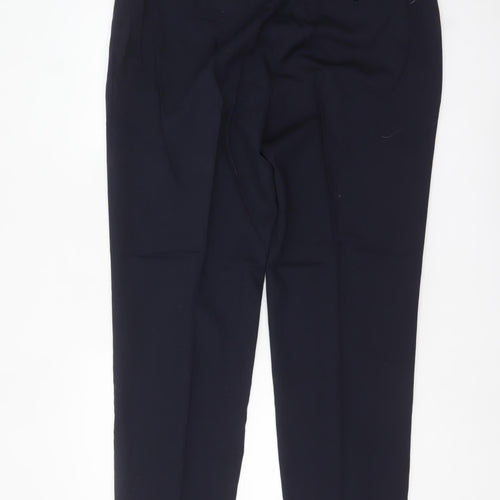 Hunter Men's Blue Regular Fit Wool Blend Work Trousers Size 18