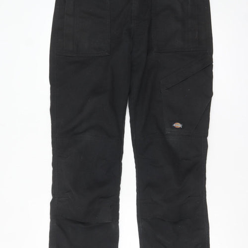 Dickies Men’s Black Cargo Work Trousers W32 L30 Cotton Blend