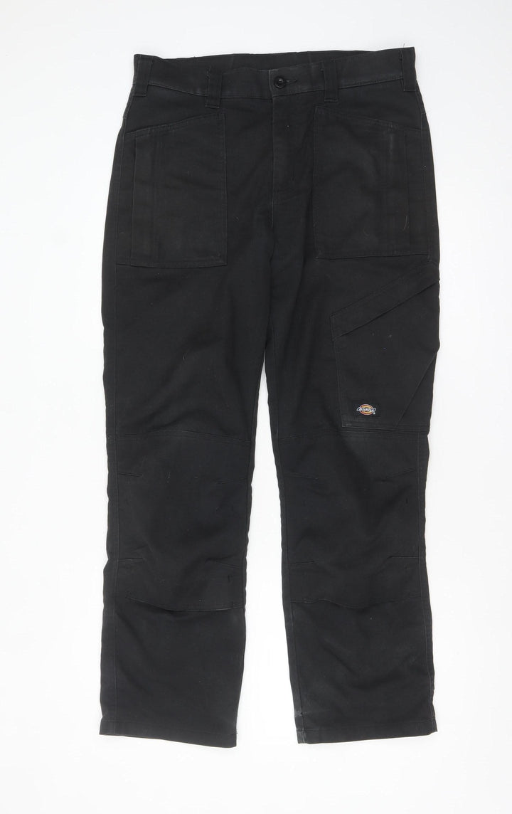 Dickies Men’s Black Cargo Work Trousers W32 L30 Cotton Blend