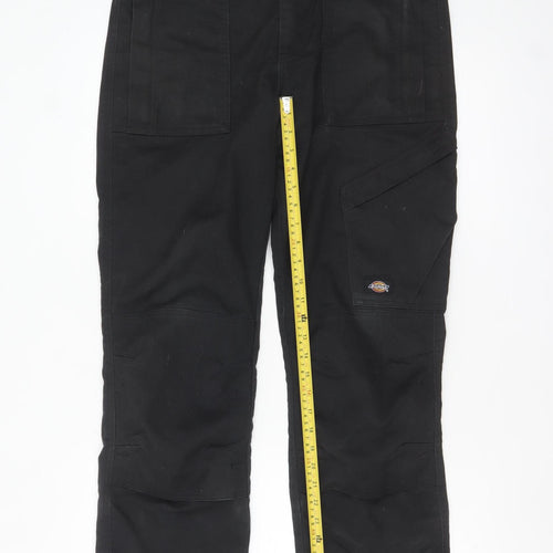 Dickies Men’s Black Cargo Work Trousers W32 L30 Cotton Blend