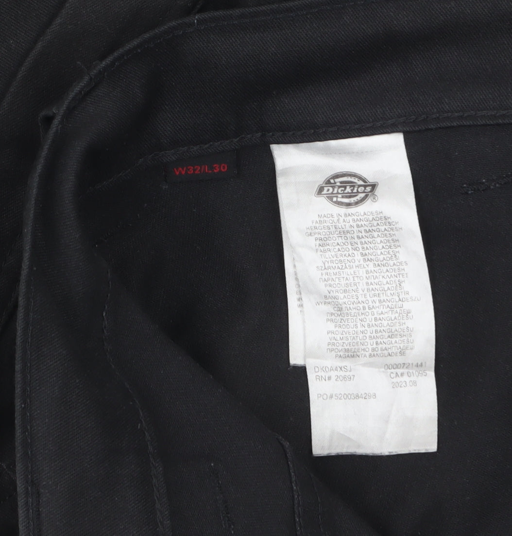 Dickies Men’s Black Cargo Work Trousers W32 L30 Cotton Blend