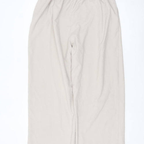 River Island Womens Beige High Rise Wide Leg Pleated Trousers Size 16